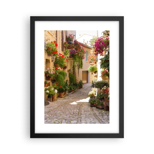 Poster in cornice nera - Un'esplosione di fiori - 30x40 cm