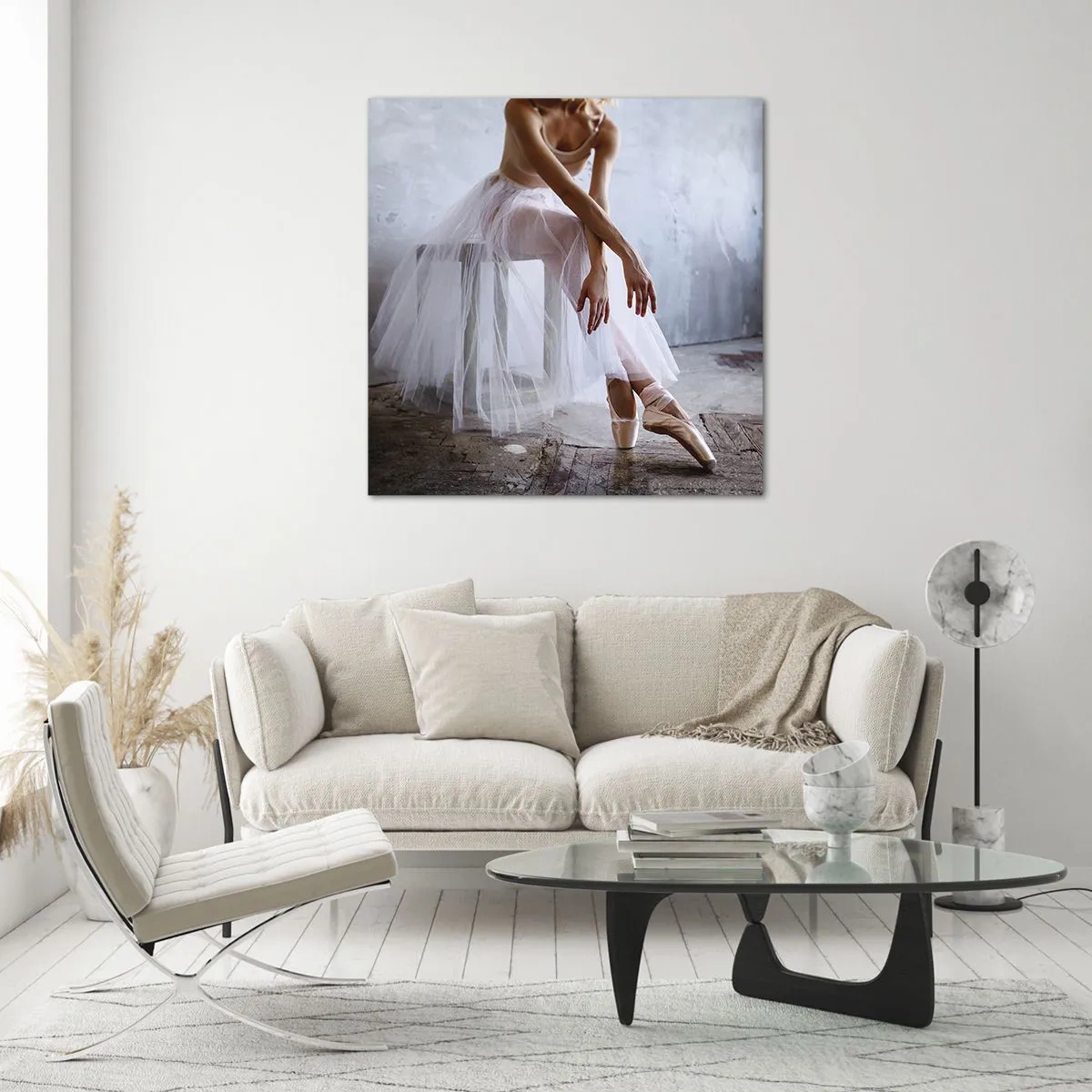 Quadro su vetro - Prima che si accendano le luci del palco - 70x70 cm