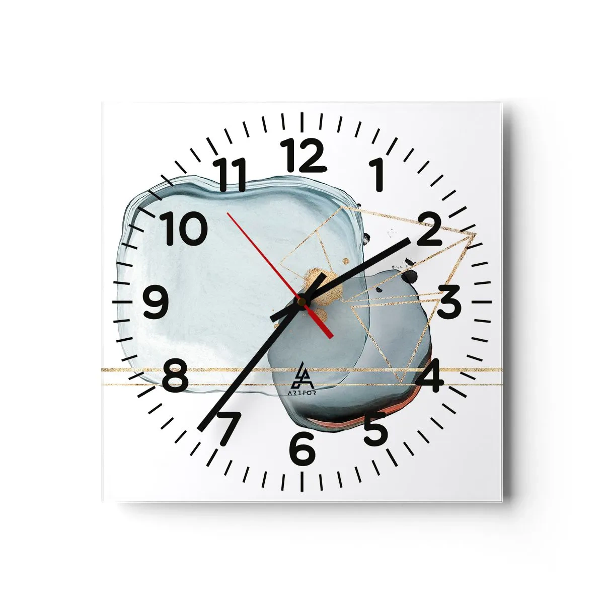 Orologio da parete - Orologio in Vetro - Studio di goccia - 40x40 cm