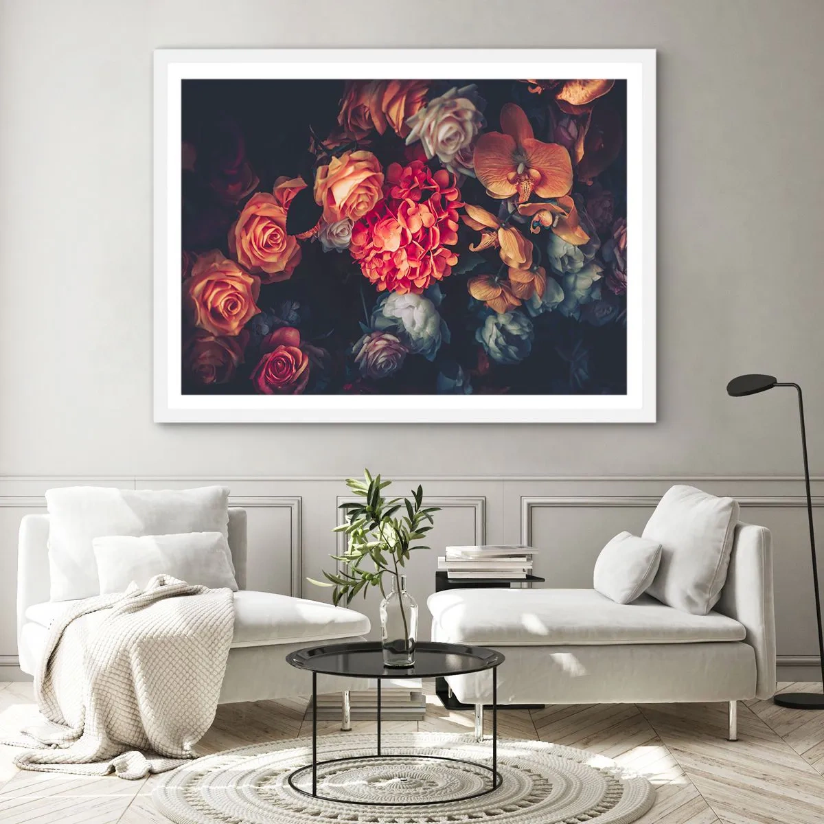 Poster in cornice bianca - Come i maestri olandesi - 100x70 cm