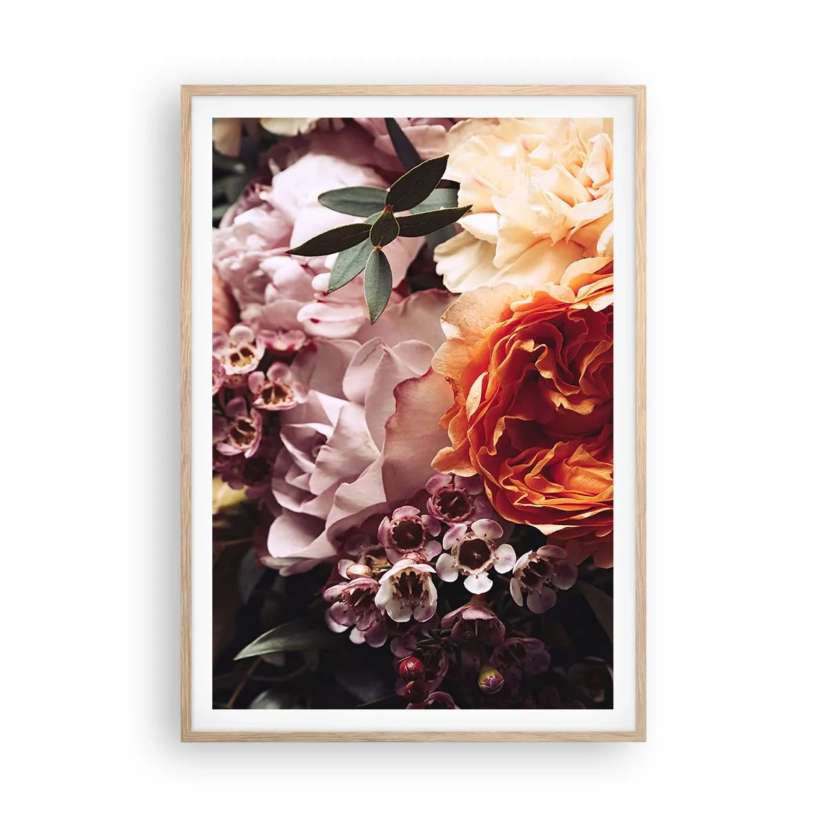 Poster in cornice rovere chiaro - Avvolti dalla bellezza - 70x100 cm