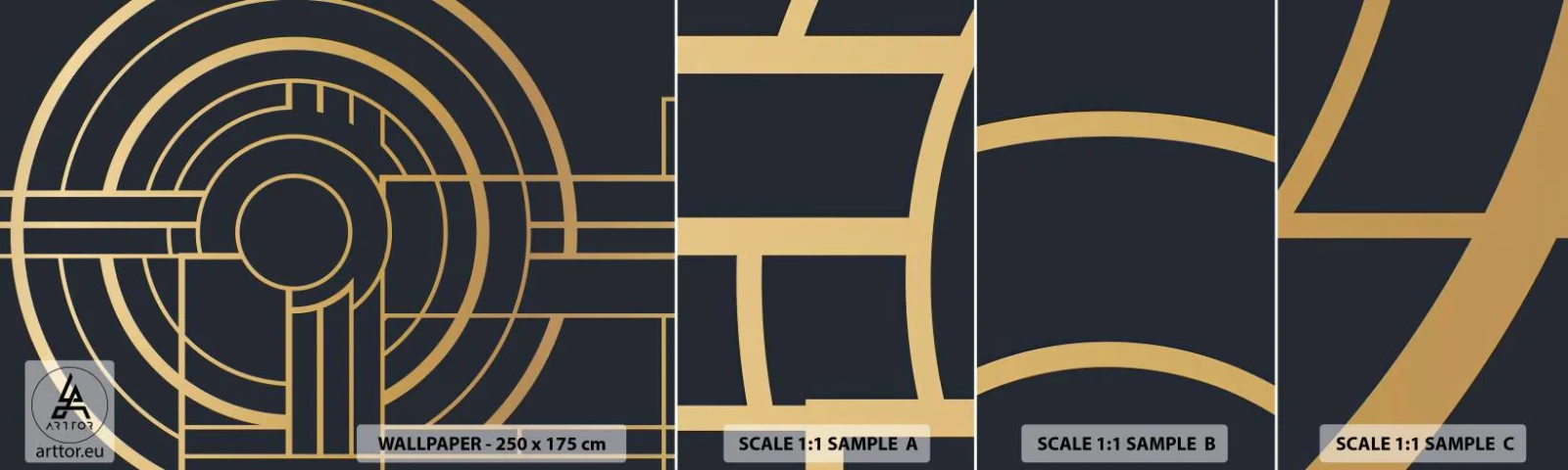 Campione Di Fotomurale Standard Eco - Il giro delle cose - Astrazione, Pezzo, Grafica - 100x30 cm