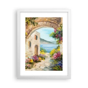 Poster in cornice bianca - La bellezza della provincia costiera - 30x40 cm