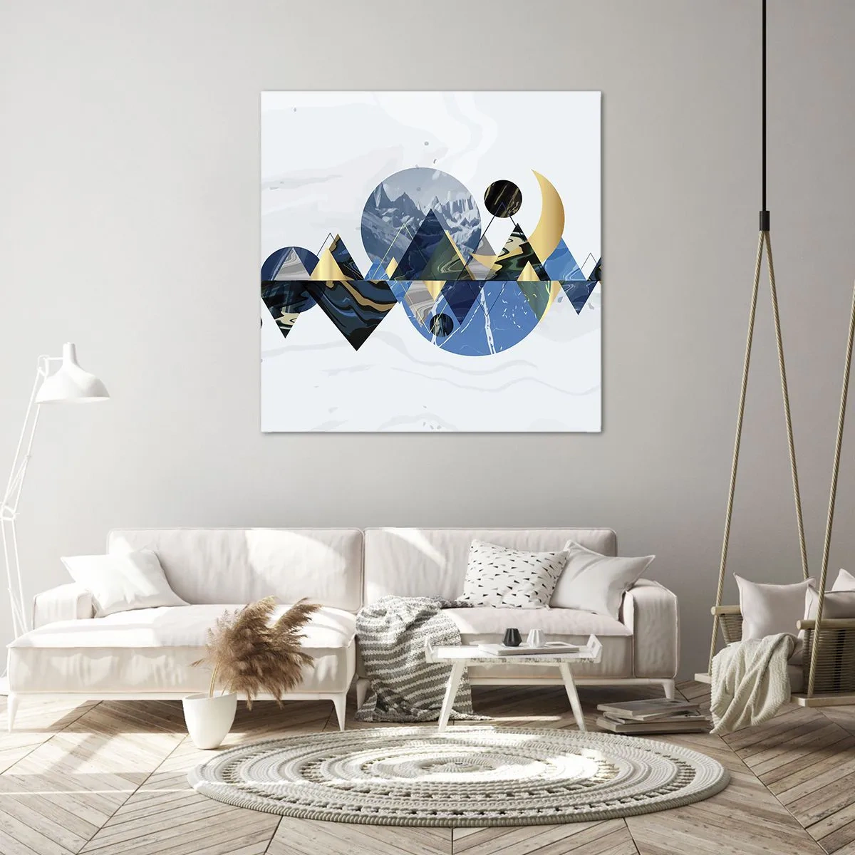 Quadro su tela - Stampe su Tela - Paesaggio geometrico - 40x40 cm