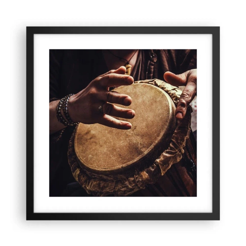 Poster in cornice nera - Al ritmo del cuore - 40x40 cm