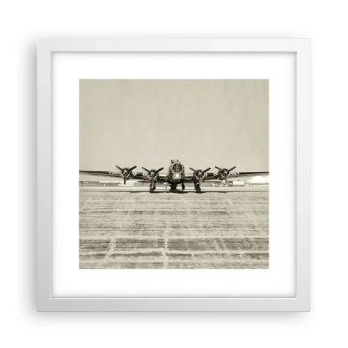 Poster in cornice bianca - Pronto come sempre - 30x30 cm