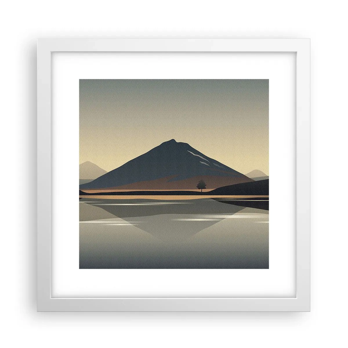 Poster in cornice bianca - Immagine speculare - 30x30 cm