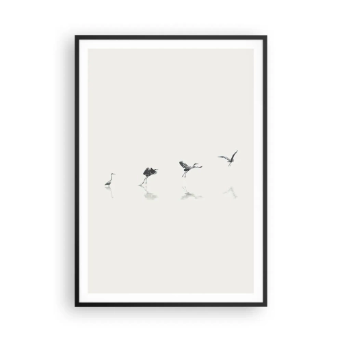Poster in cornice nera - Quattro semplici passi - 70x100 cm
