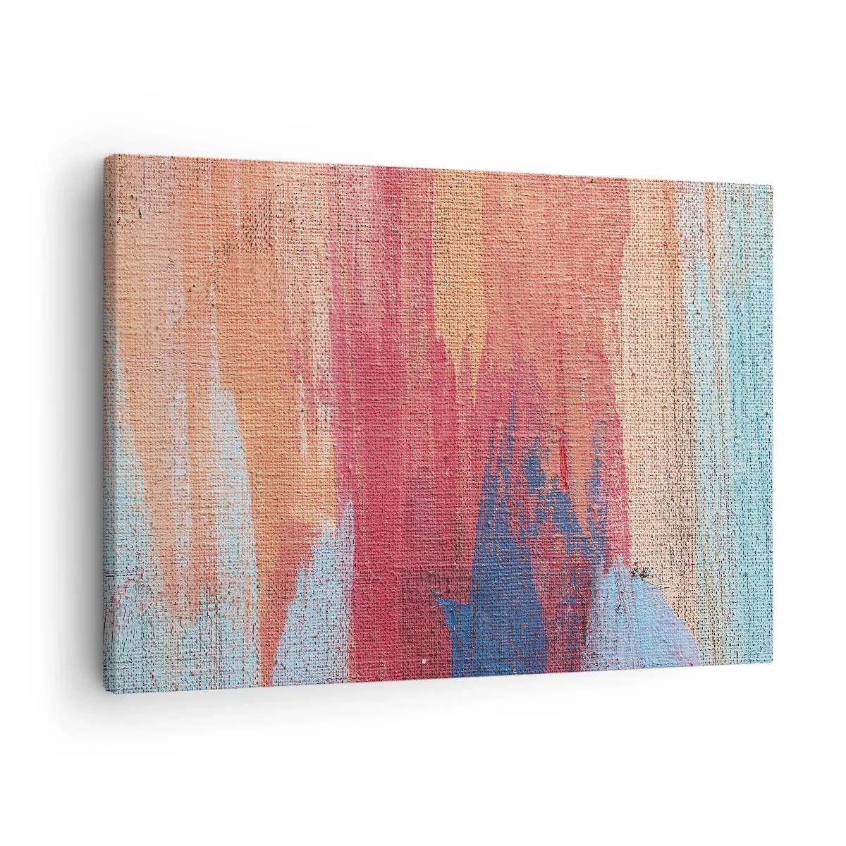 Quadro su tela - Stampe su Tela - Pennellate astratte colorate - 70x50cm - Colando con l'arcobaleno - Decorazione murale moderna per soggiorno e camera da letto ARTTOR