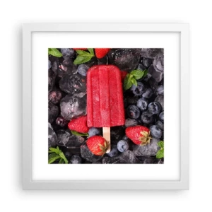 Poster in cornice bianca - Il sapore della calda estate - 30x30 cm