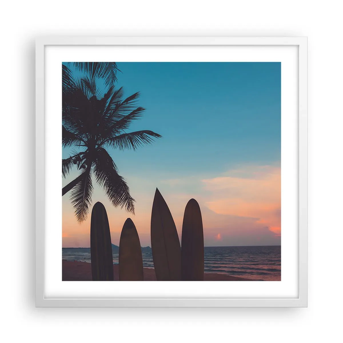 Poster in cornice bianca - Domani anche ci divertiamo - 50x50 cm