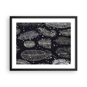 Poster in cornice nera - Pizzo piumato - 50x40 cm