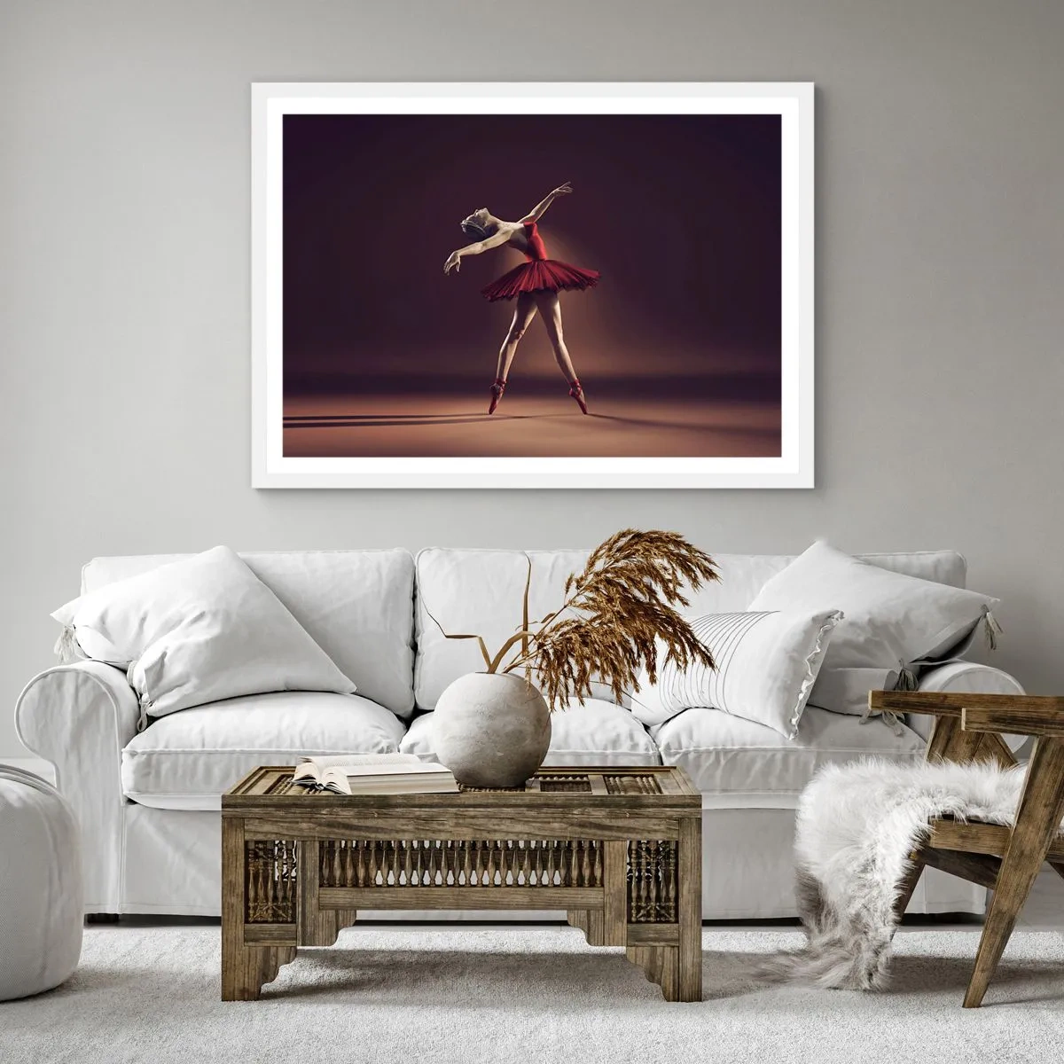 Poster in cornice bianca - Prima ballerina - 60x60 cm