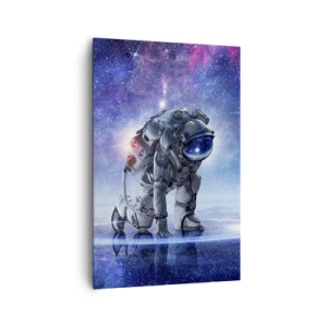 Quadro su tela - Stampe su Tela - Astronauta in un paesaggio galattico - 80x120cm - Il cielo stellato sopra di me - Decorazione murale moderna per soggiorno e camera da letto ARTTOR