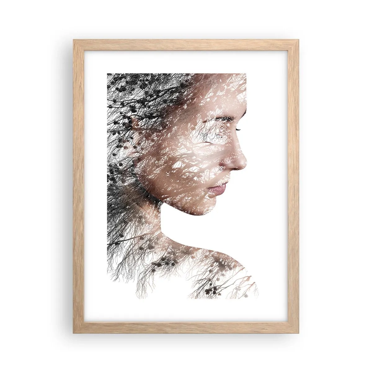 Poster in cornice rovere chiaro - Lo spirito della foresta - 30x40 cm