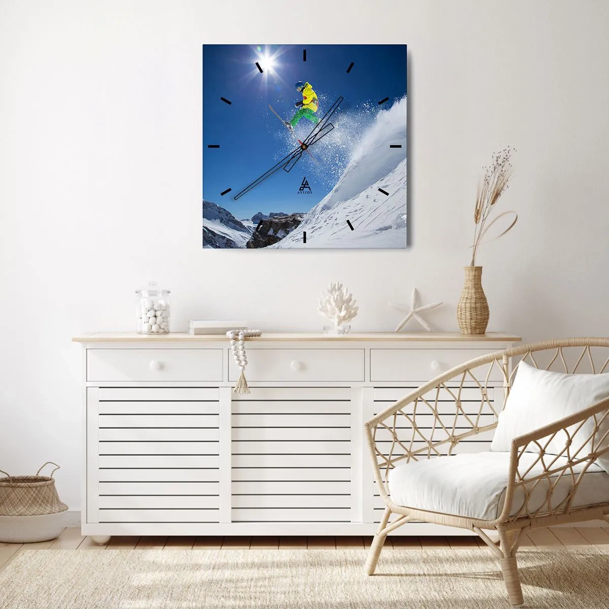 Orologio da parete - Orologio in Vetro - Ballando con i monti - 30x30 cm