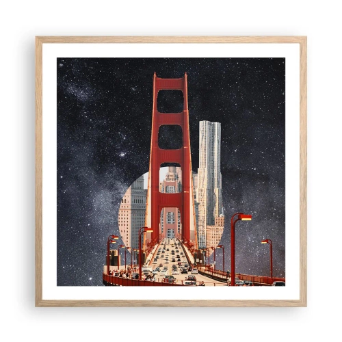 Poster in cornice rovere chiaro - Sempre al centro - 60x60 cm