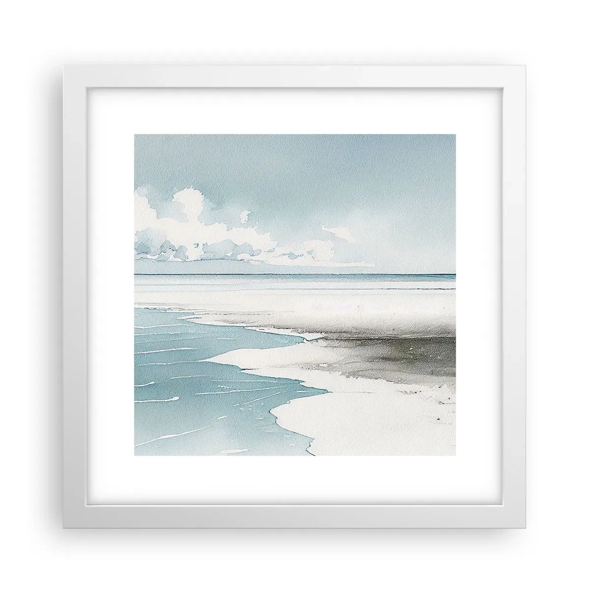 Poster in cornice bianca - Marea dolce - 30x30 cm