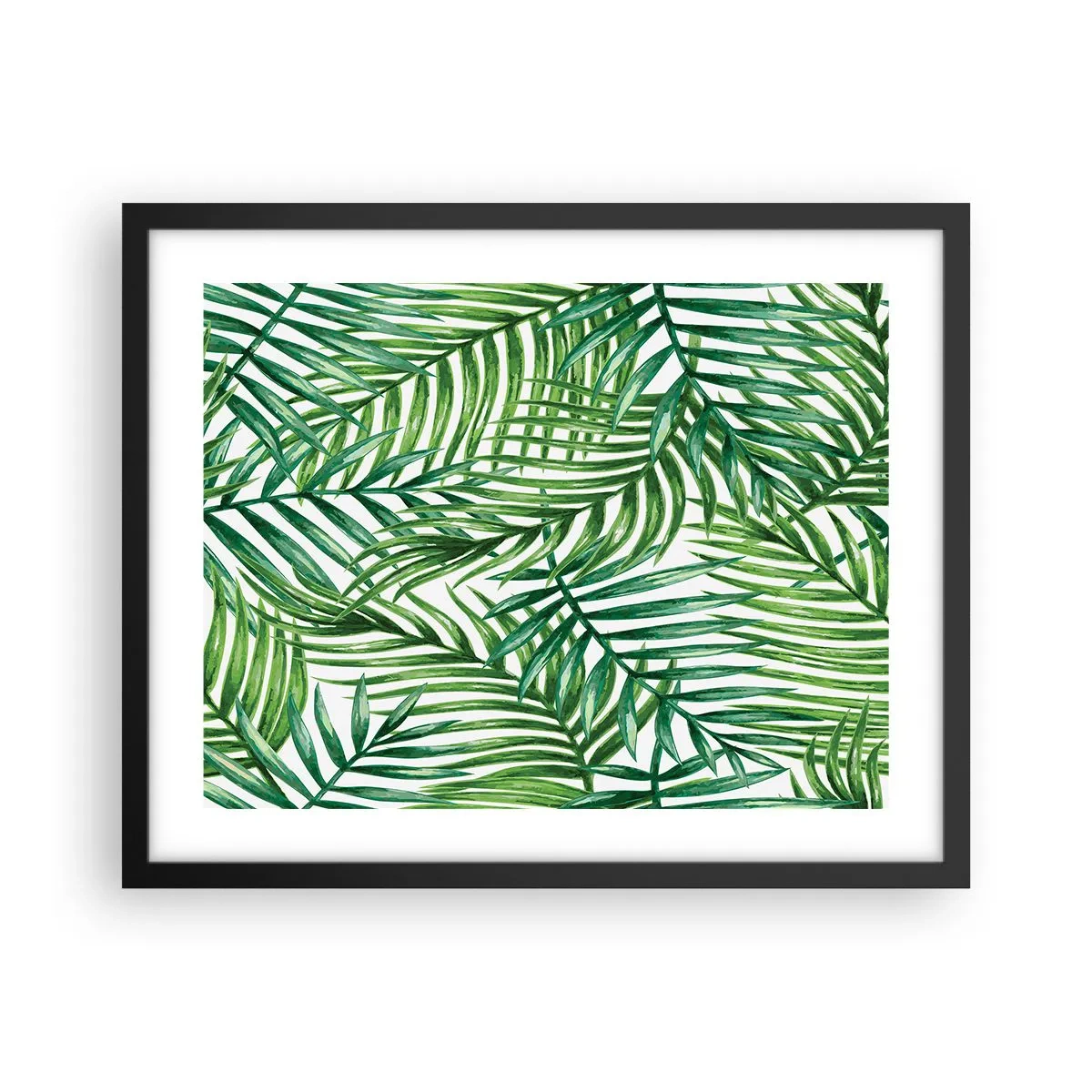 Poster in cornice nera - Sotto un baldacchino verde - 50x40 cm