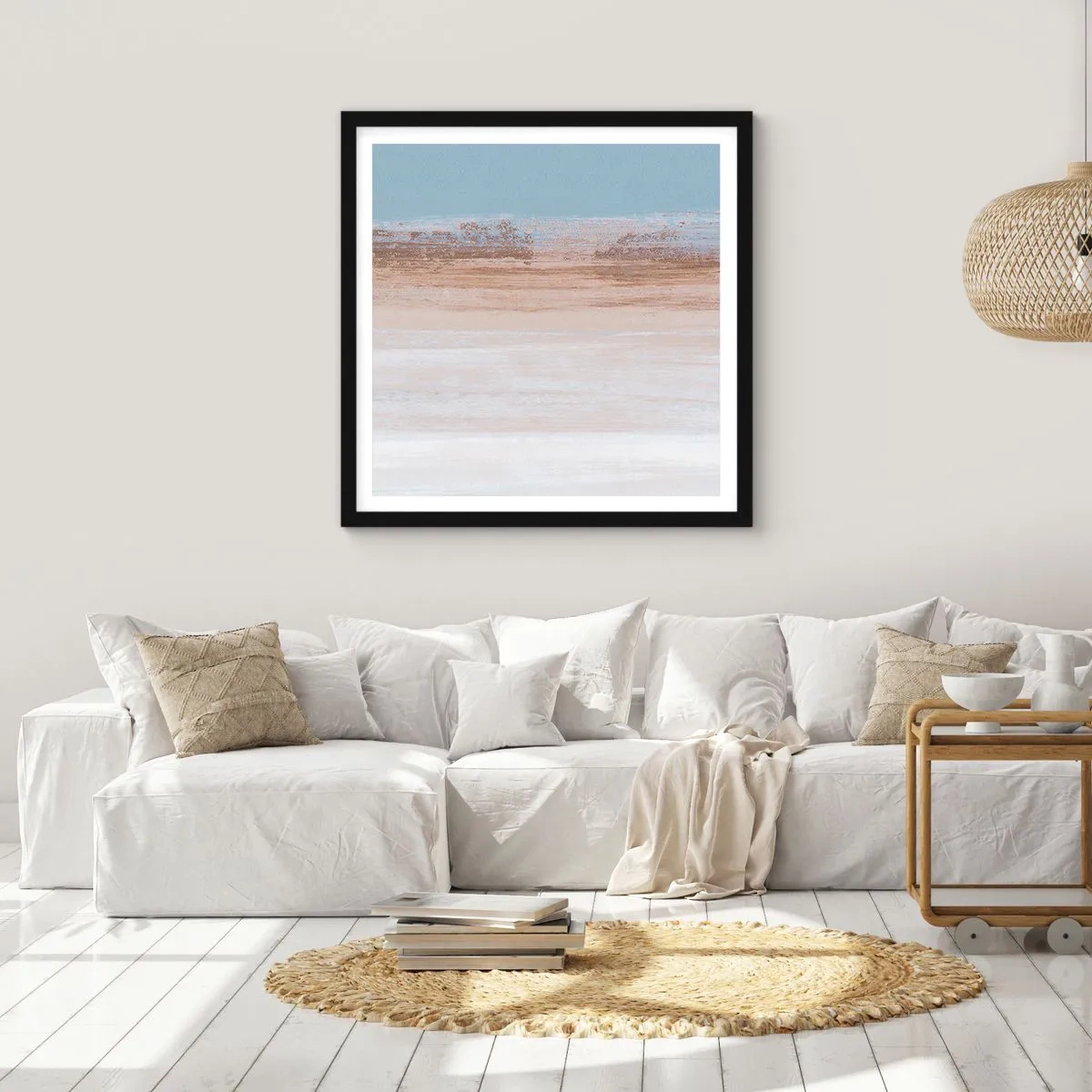 Poster in cornice nera - Paesaggio incerto - 30x30 cm