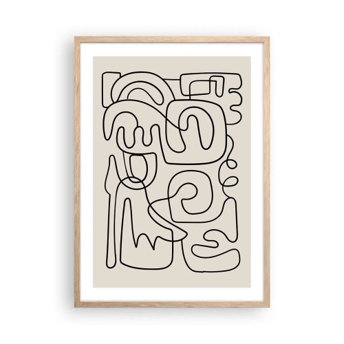 Poster in cornice rovere chiaro - Segui il percorso - 50x70 cm