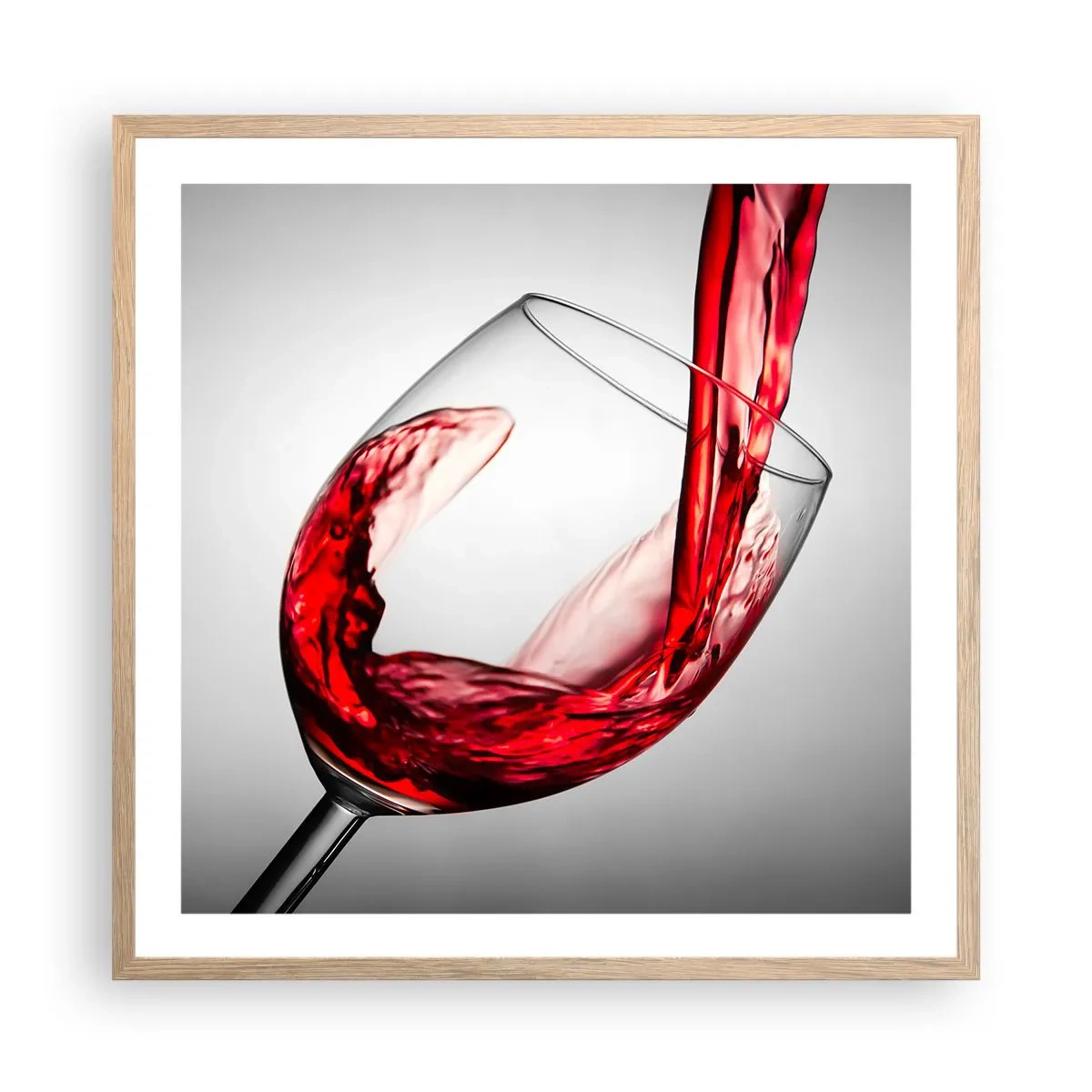 Poster in cornice rovere chiaro - Colore - movimento - suono - 60x60 cm