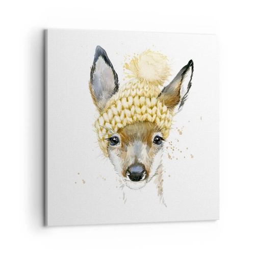 Quadro su tela - Stampe su Tela - L'inverno nel bosco innevato - 50x50 cm