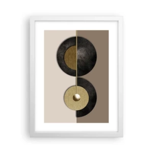 Poster in cornice bianca - Variazioni attorno al cerchio - 30x40 cm