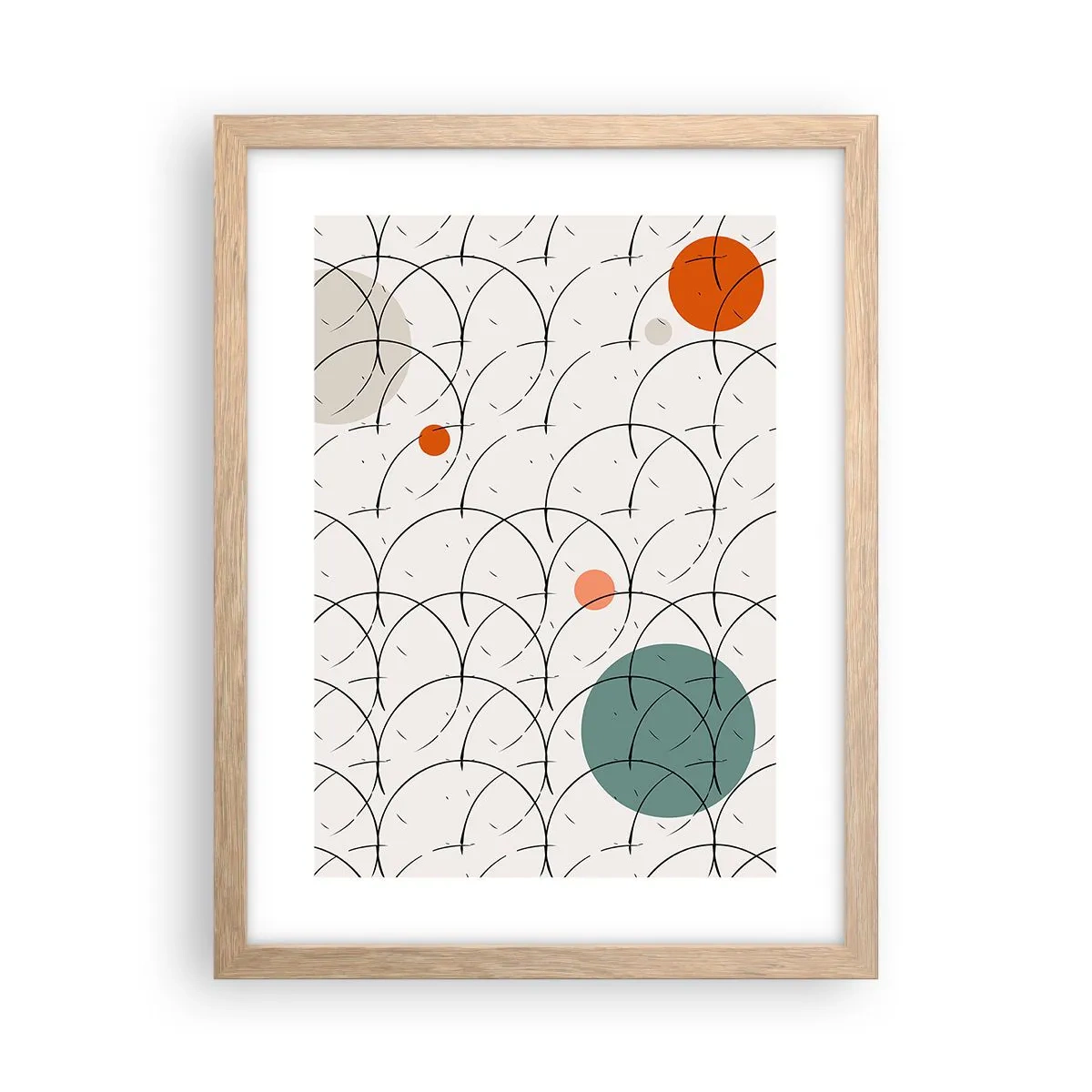 Poster in cornice rovere chiaro - Nello spirito della pop-art - 30x40 cm