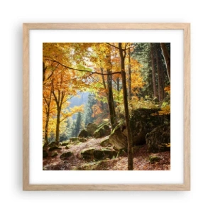 Poster in cornice rovere chiaro - Il tempo del riposo - 40x40 cm