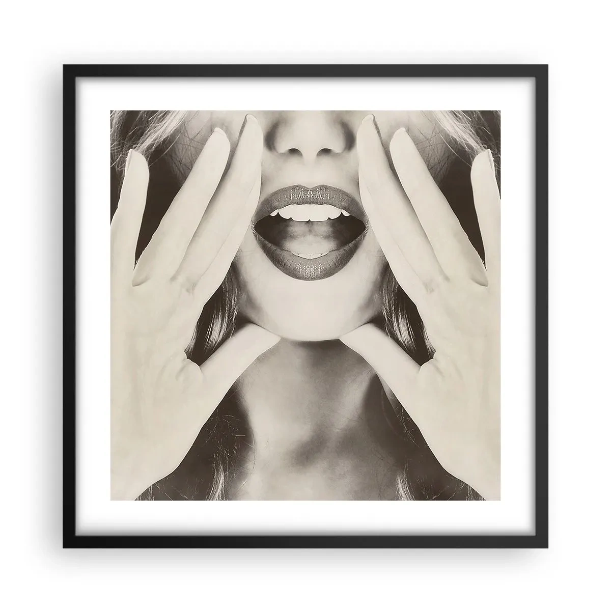 Poster in cornice nera - Arrivo! - 50x50 cm