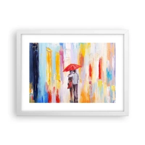 Poster in cornice bianca - Che piova ancora - 40x30 cm