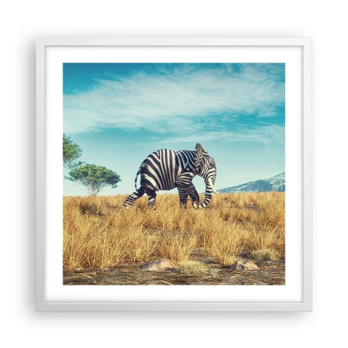 Poster in cornice bianca - Il grigio non è più di moda - 50x50 cm