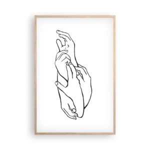 Poster in cornice rovere chiaro - Il tocco buono - 61x91 cm