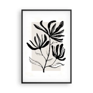 Poster in cornice nera - Uno schizzo per l'erbario - 61x91 cm