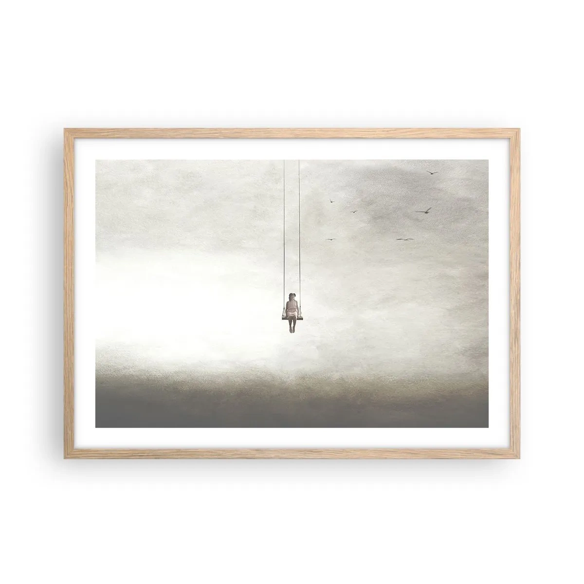 Poster in cornice rovere chiaro - Il bambino che è in noi - 70x50 cm