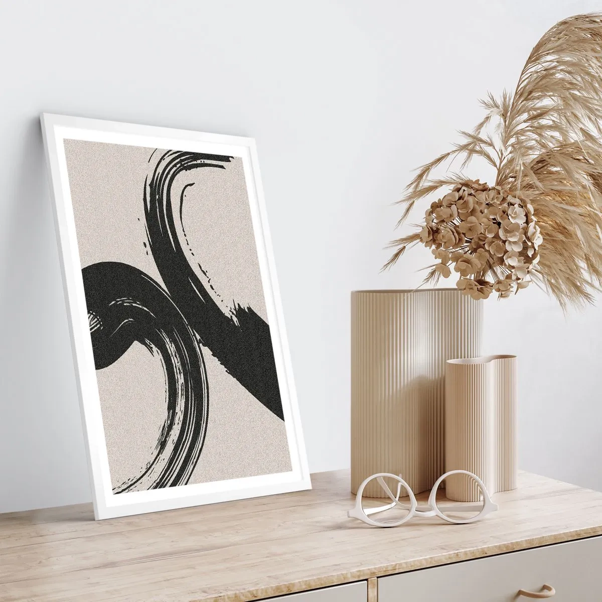 Poster in cornice bianca - Energico e circolare - 61x91 cm