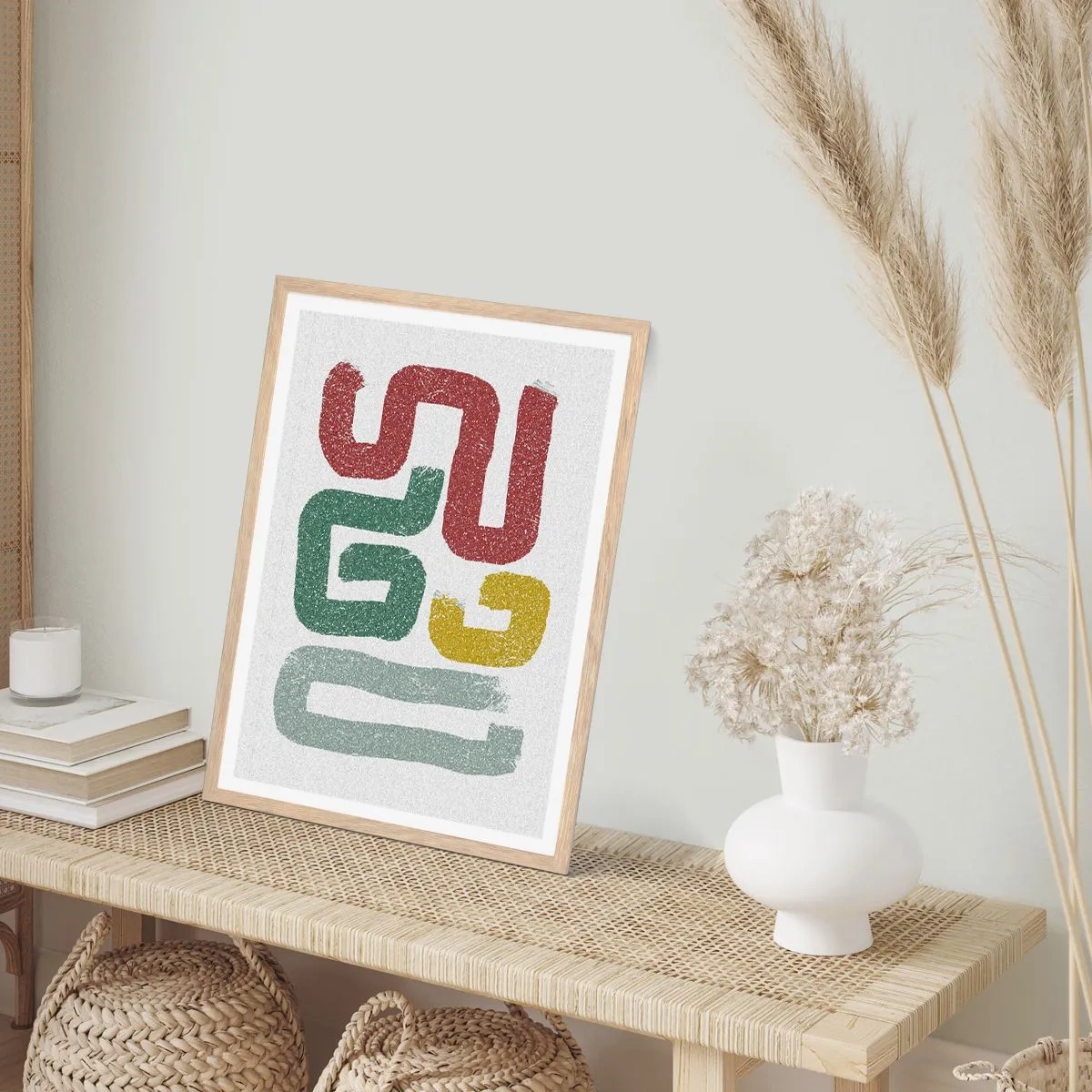 Poster in cornice rovere chiaro - In una lingua sconosciuta - 70x100 cm