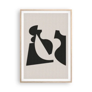 Poster in cornice rovere chiaro - Kit di montaggio - 70x100 cm