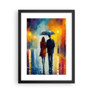 Poster in cornice nera - Insieme la notte è colorata - 30x40 cm
