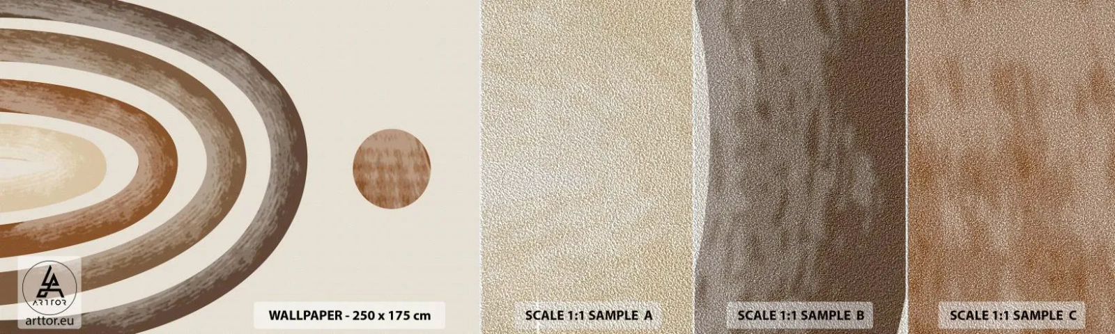 Campione di Fotomurale Premium Sand - In una galassia lontana - Astrazione, Pezzo, Progetto - 100x30 cm