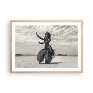 Poster in cornice rovere chiaro - Il ballo delle isole del sud - 70x50 cm