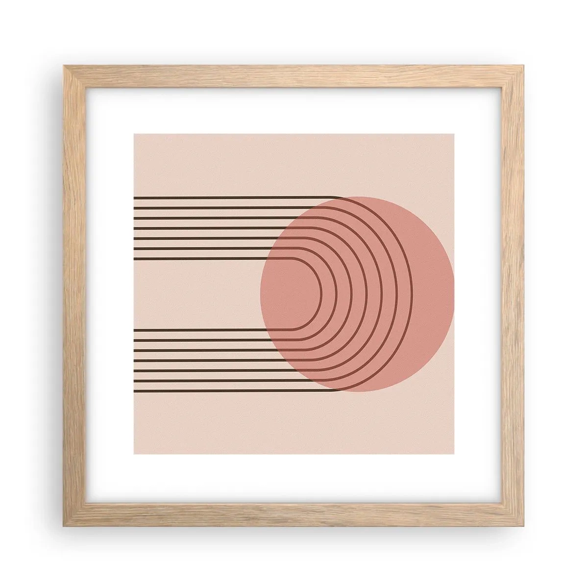 Poster in cornice rovere chiaro - Attrazione irresistibile - 30x30 cm