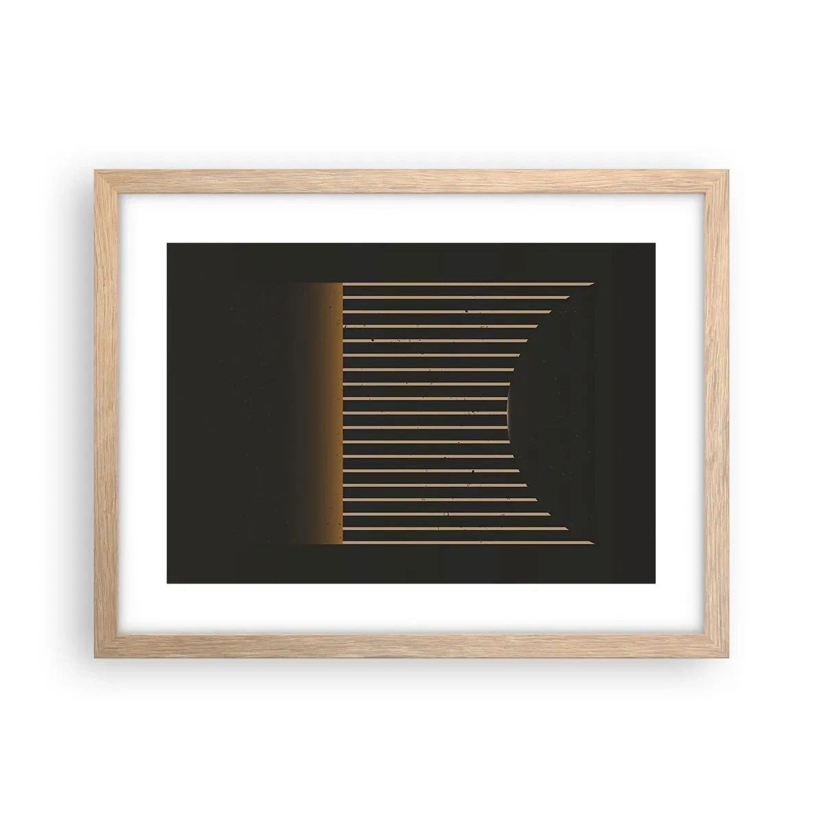 Poster in cornice rovere chiaro - Esaminare l'oscurità - 40x30 cm