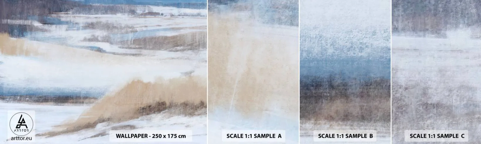 Campione di Fotomurale Adesivo Deluxe Sticker - Composizione invernale - Inverno, Pezzo, Pastello - 100x30 cm