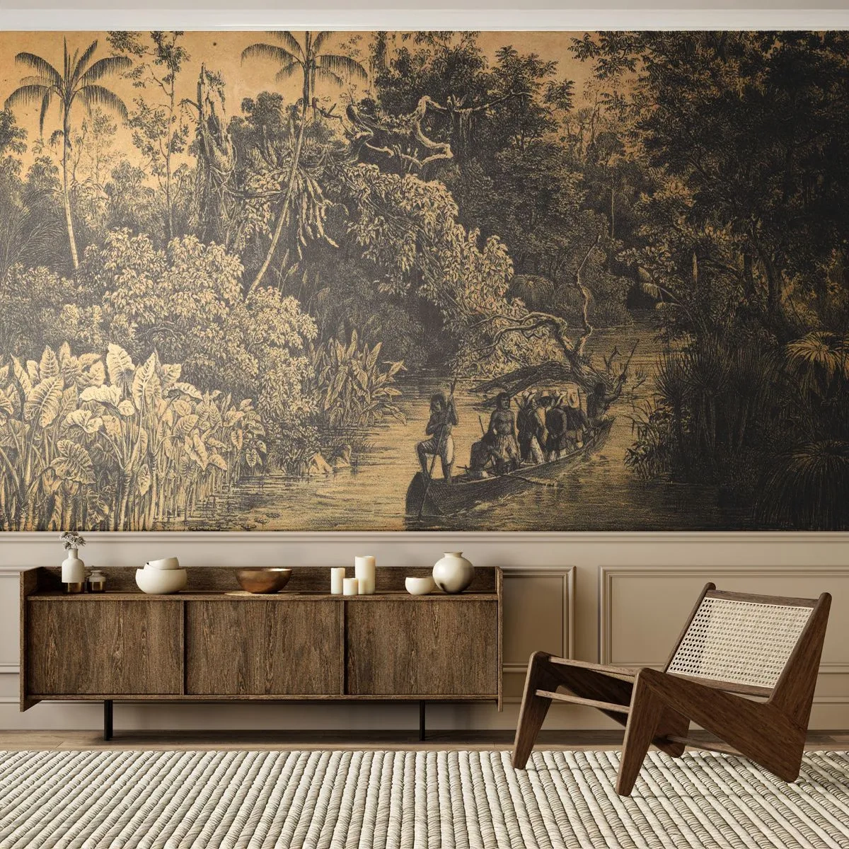 Fotomurali Premium Sand - Viaggio alla fonte - Giungla, Amazzonia, Tropici - 450x315 cm