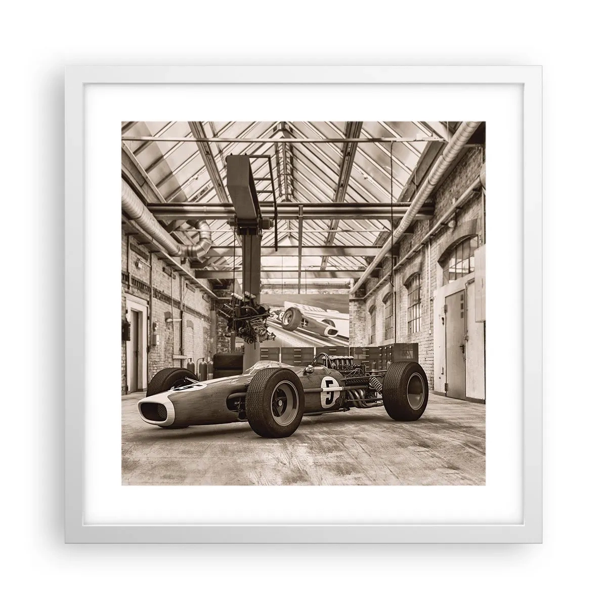 Poster in cornice bianca - Il riposo del vincitore - 40x40 cm