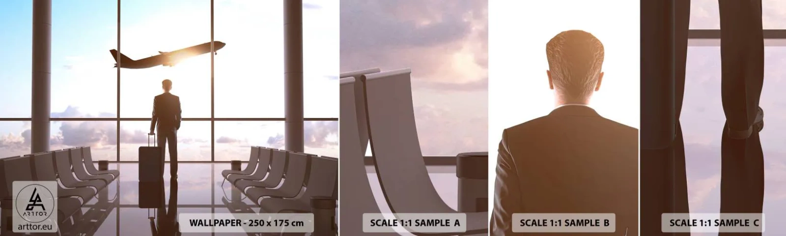 Campione Di Fotomurale Standard Eco - Hai tempo, rallenta - Aeroporto, Aereo, Viaggi - 100x30 cm