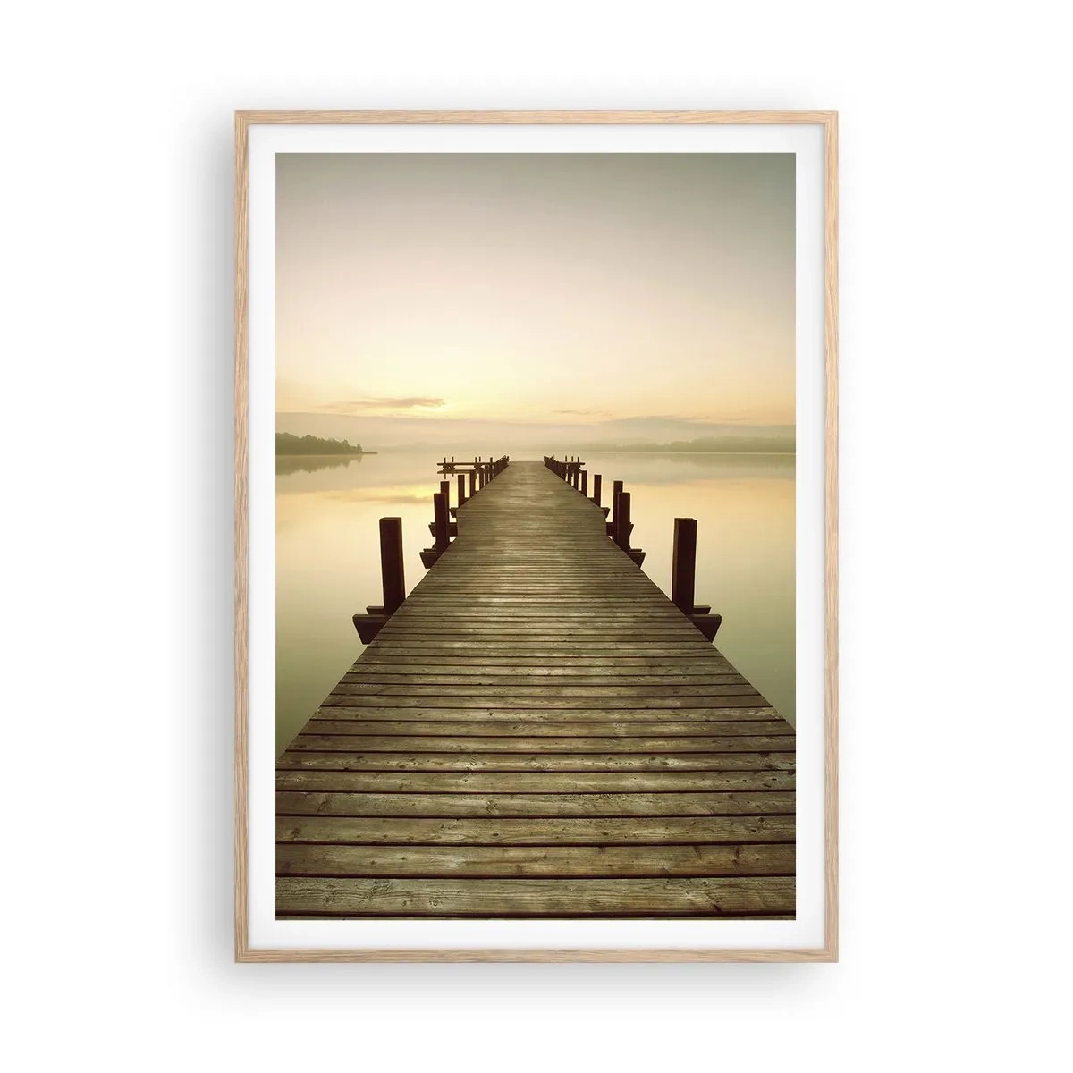 Poster in cornice rovere chiaro - Aurora, alba, luce - 70x100 cm