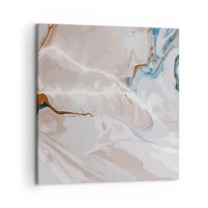 Quadro su tela - Stampe su Tela - Meandri blu sotto il bianco - 50x50 cm